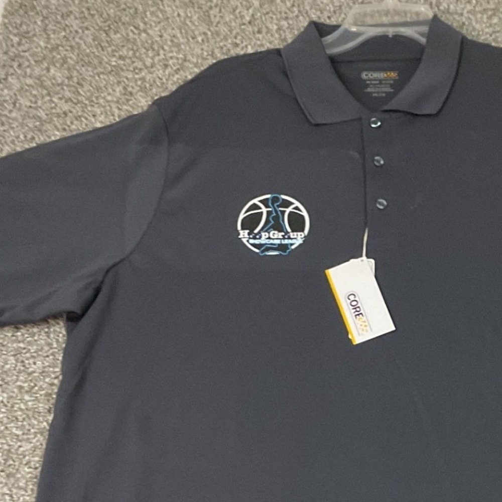 Core 365 Polo Shirt Mens 2XL Carbon Gray NWT Hoop Group Showcase League 88181 - Picture 3 of 9